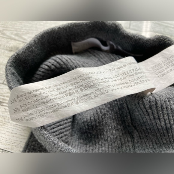 Zara Kids Grey Ribbed Leggings size 3-4 - Picture 4 of 4